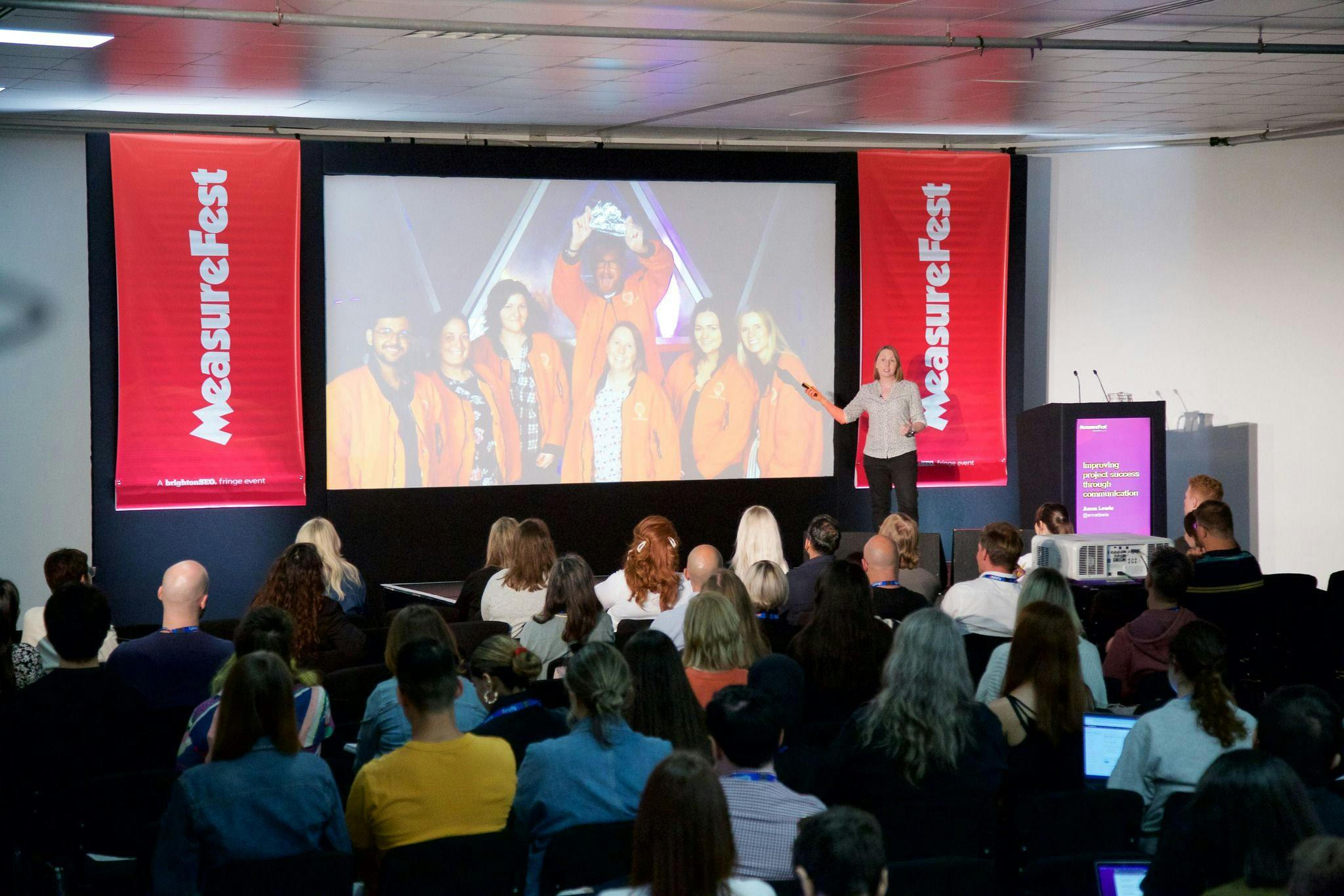 MeasureFest speaker on stage