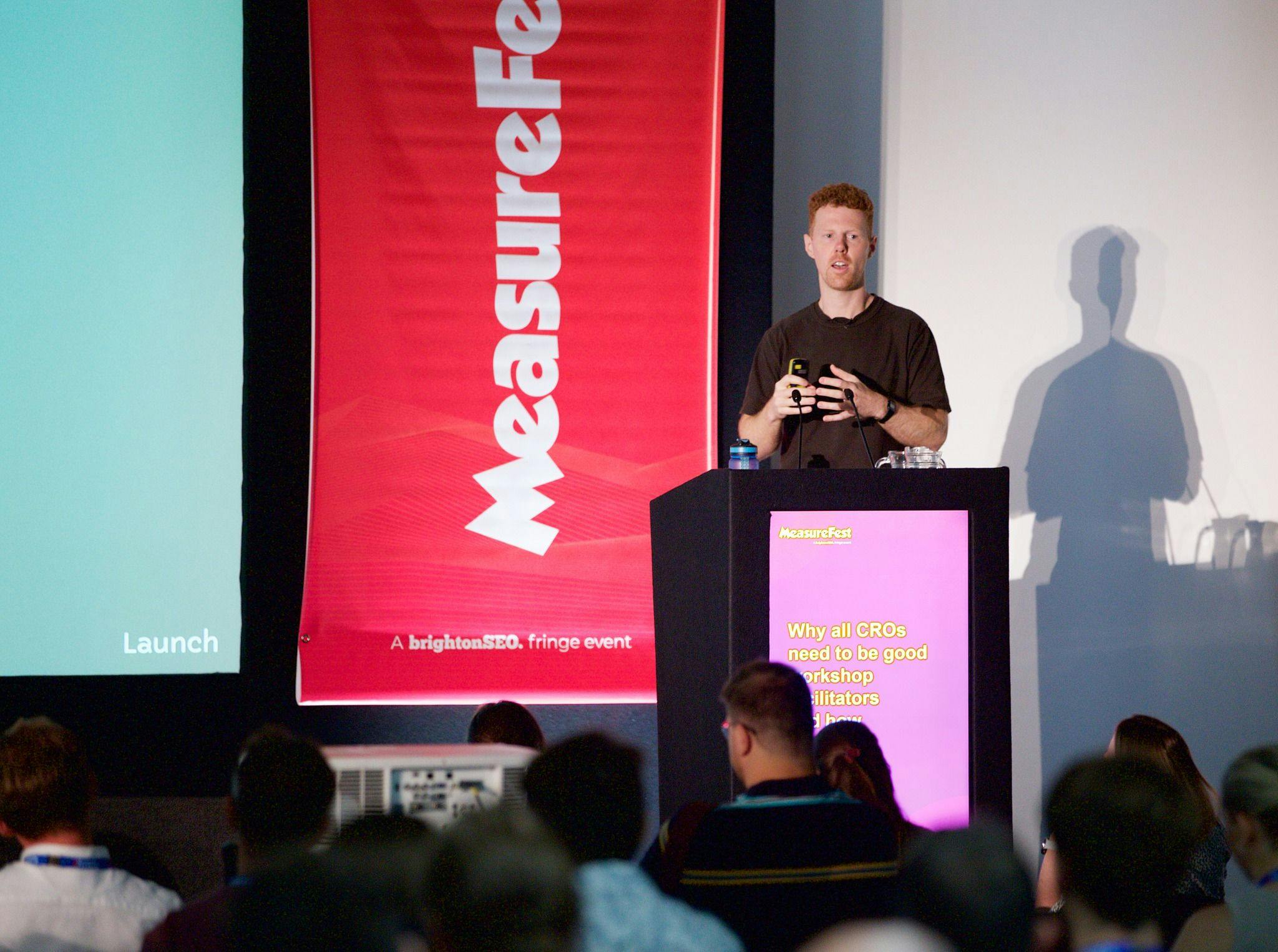 MeasureFest speaker on stage