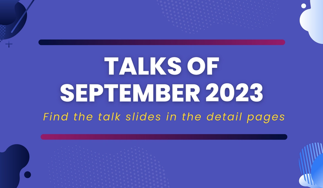 Talks of September 2023