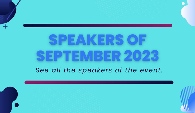 Speakers of September 2023 event
