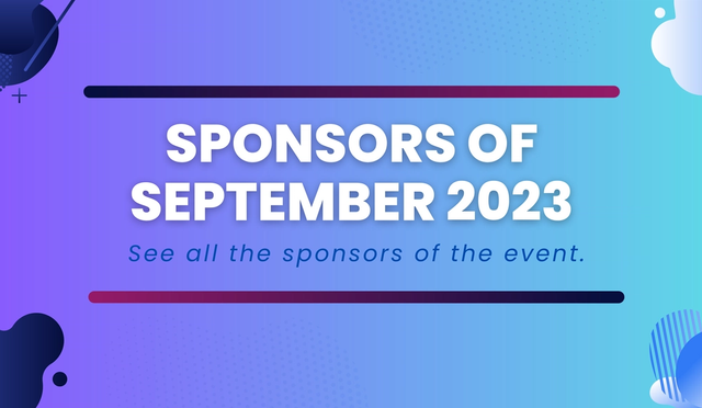 Sponsors of September 2023 event