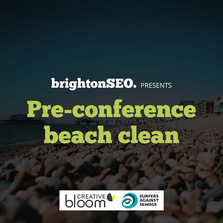 brightonSEO presents Pre-conference beach clean 