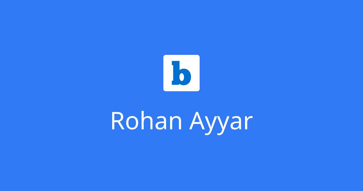 Rohan Ayyar